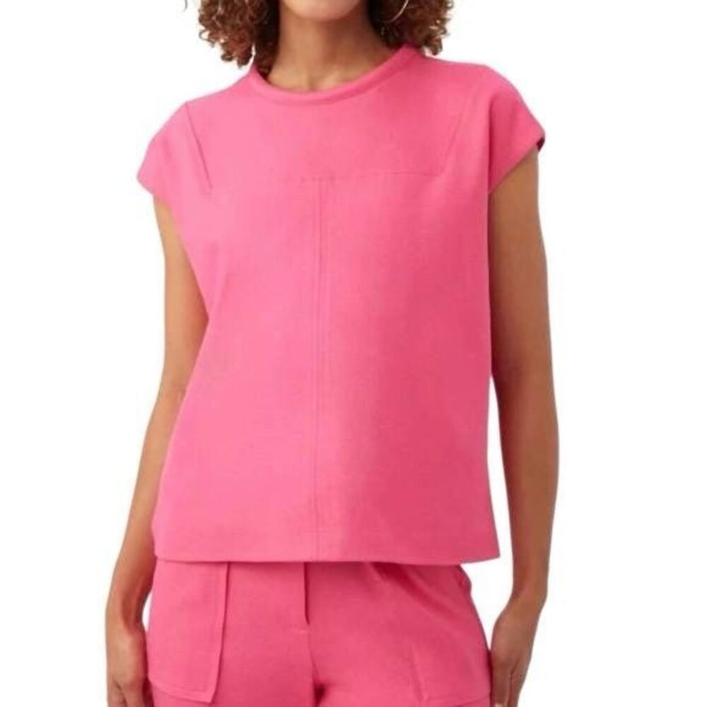 Trina Turk Cap Sleeve Field Top Pink Paradise Size XS